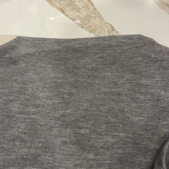 EUC We The Free grey hip length oversize drop shoulder sweater w 1 shoulder zip - Picture 3 of 9